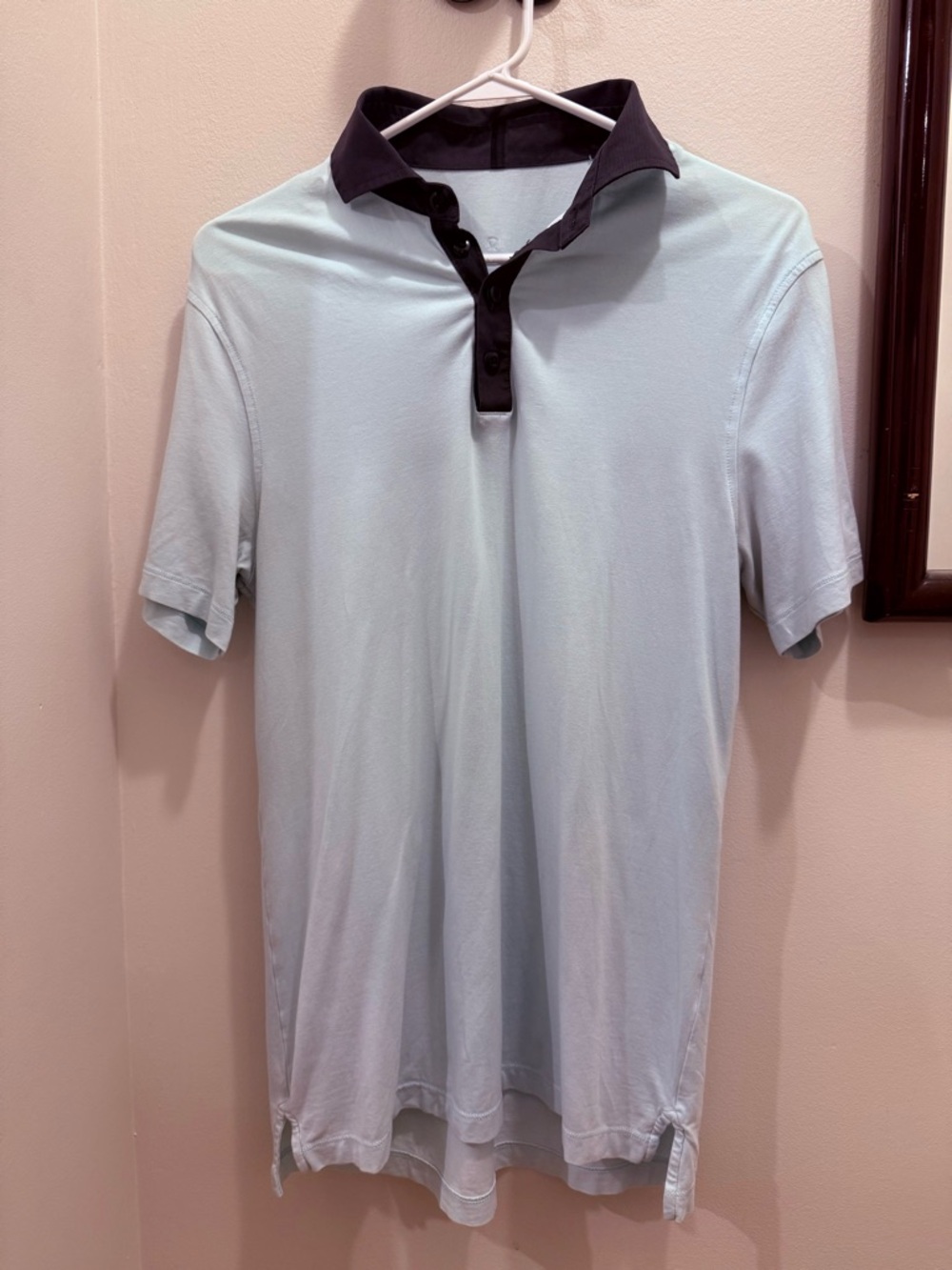 Lululemon Polo Shirt Mens Small Blue Athletic Golf Short Sleeve Vitasea